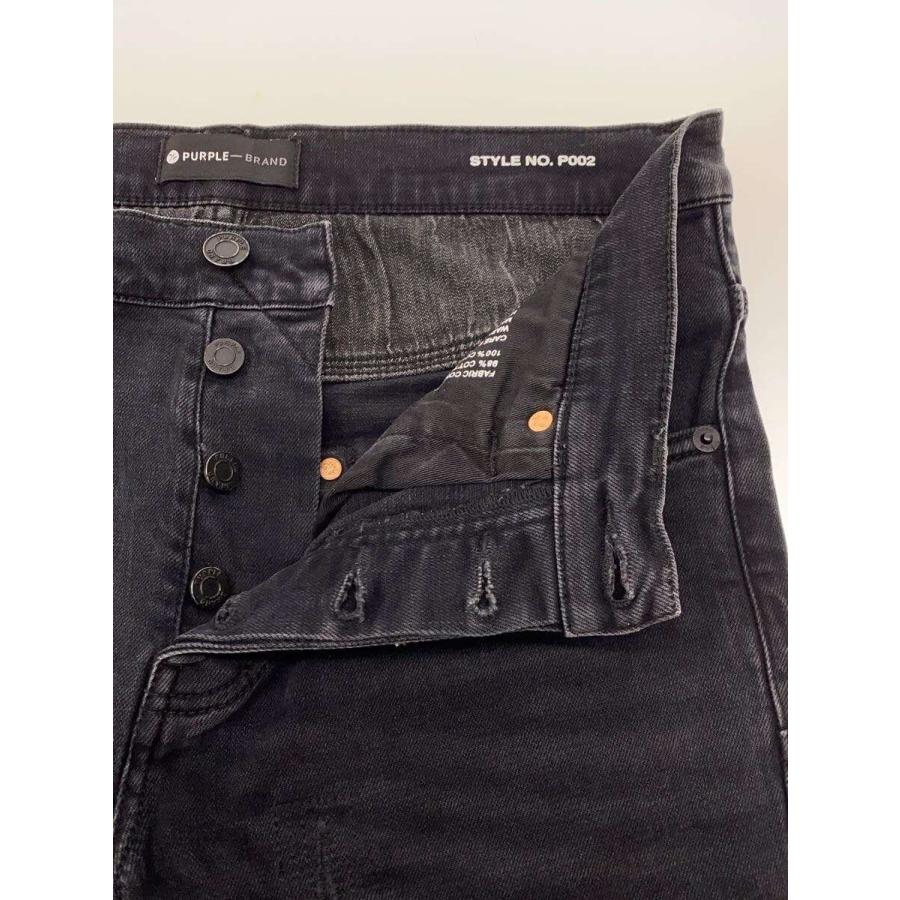 PURPLE BRAND◇スキニーパンツ/30/コットン/BLK/無地/P002