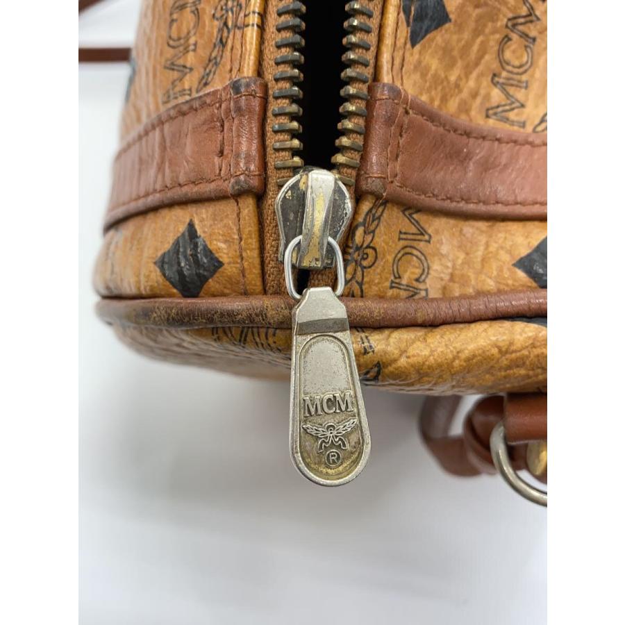 MCM◇ショルダーバッグ/PVC/BRW/ヴィセトス柄/筒型ショルダー