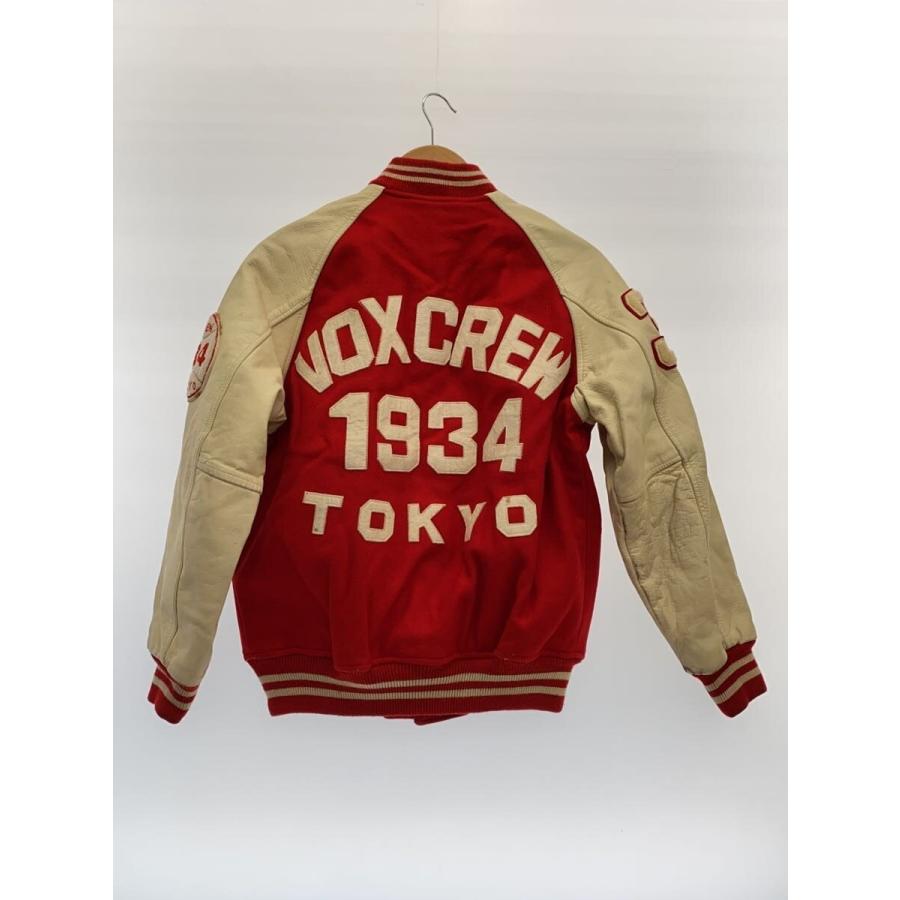 VOX◇スタジャン/M/ウール/RED/JA-26803/袖牛革切り替え : セカンド