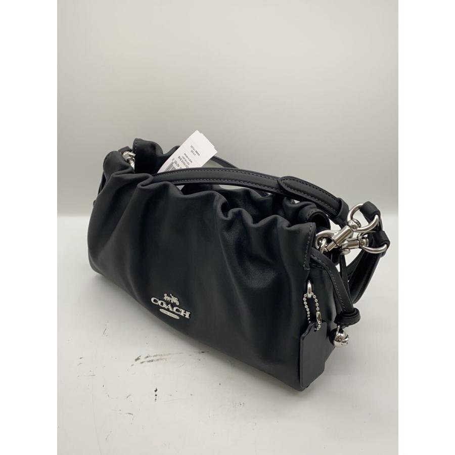 COACH◇フェイ ショルダーバッグ ルーシング/レザー/BLK/無地/CV529