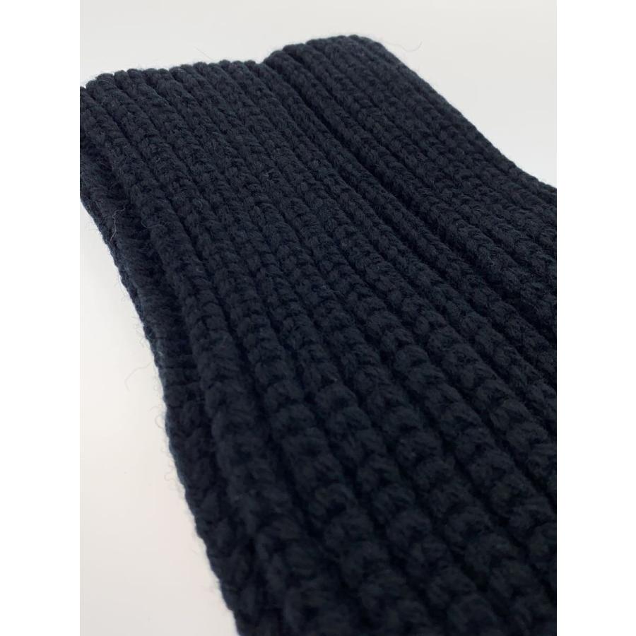 DRIES VAN NOTEN◇24AW/MONTOYA CUFFS/アームカバー/ウール/BLK/無地