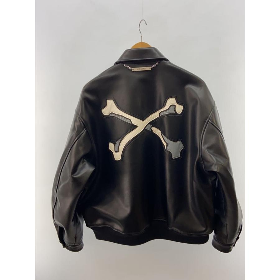 WTAPS◇22AW/SYNTHETIC JACKET/シンセティックレザージャケット/2/BLK