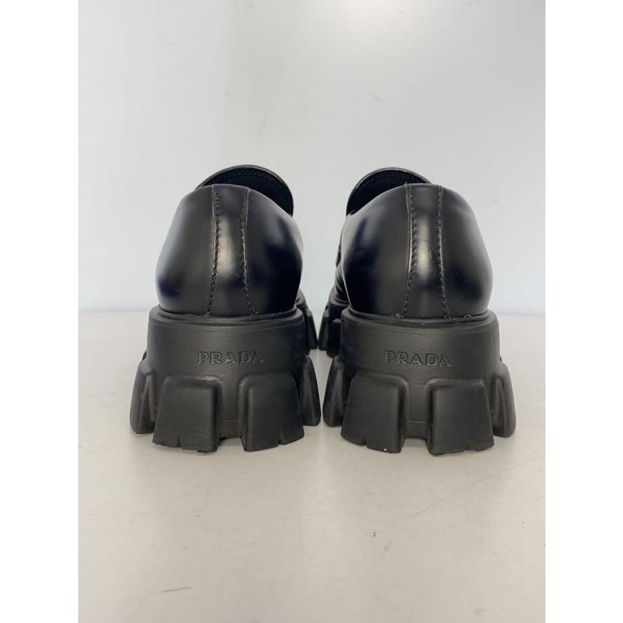 PRADA◇モノリスブラッシュドレザーローファー/三角ロゴプレート/厚底