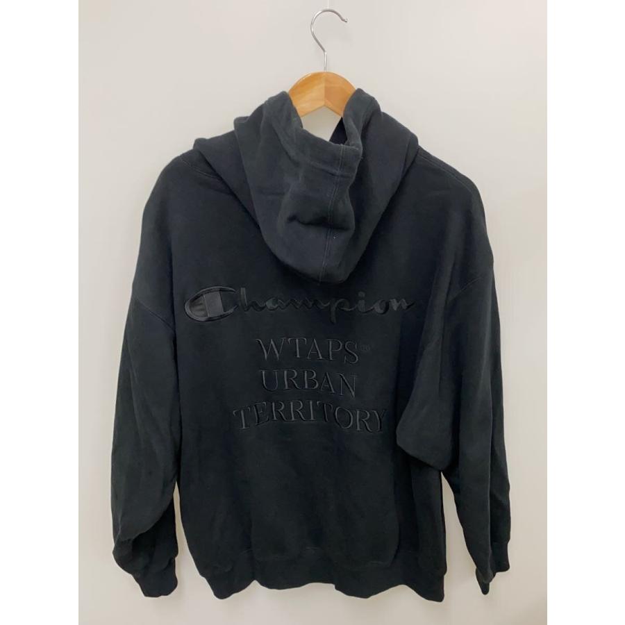 WTAPS◇×Champion/Academy Hooded/パーカー/M/コットン/BLK/C8-Z110