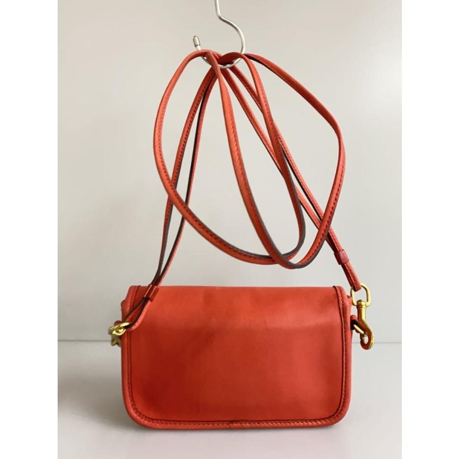 COACH◇オールドコーチターンロックショルダーバッグ/レザー/RED/17994