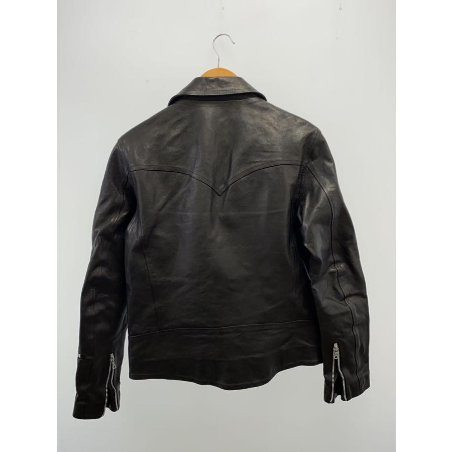 ISAMU KATAYAMA BACKLASH◇ダブルライダースジャケット/M/レザー/BLK