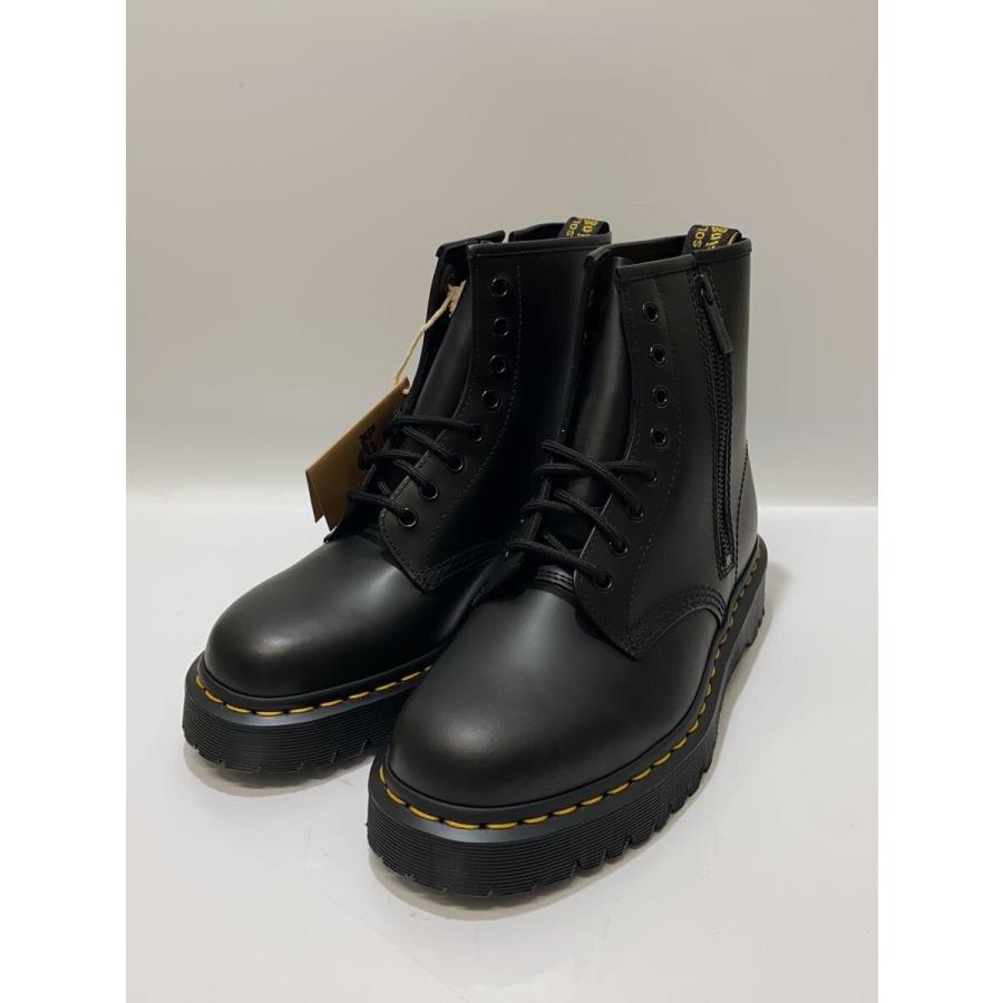Dr.Martens◇1460/8ホール/ZIP BEX/レースアップブーツ/UK7/BLK/レザー