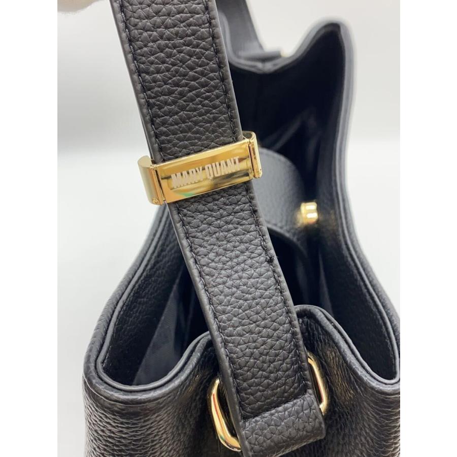 MARY QUANT◇トートバッグ/レザー/BLK/223-814824-010-0/シュリンク