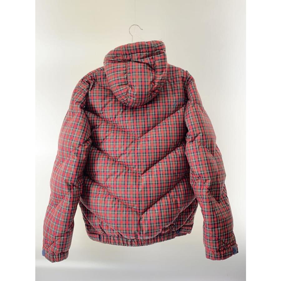 STUSSY◇ダウンジャケット/M/ポリエステル/RED/チェック : セカンド