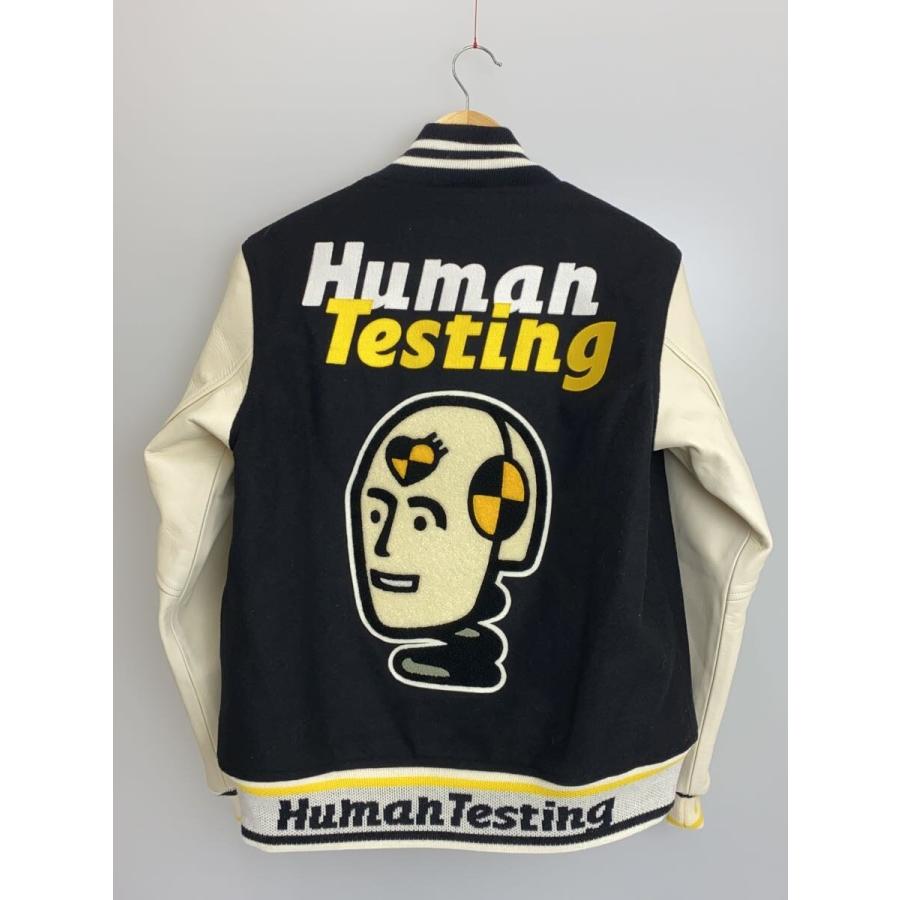 HUMAN MADE◇スタジャン/S/ウール/BLK/Asap Rocky Human Testing