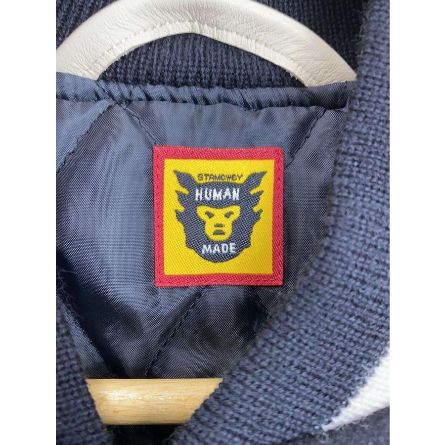HUMAN MADE◇スタジャン/S/ウール/BLK/Asap Rocky Human Testing