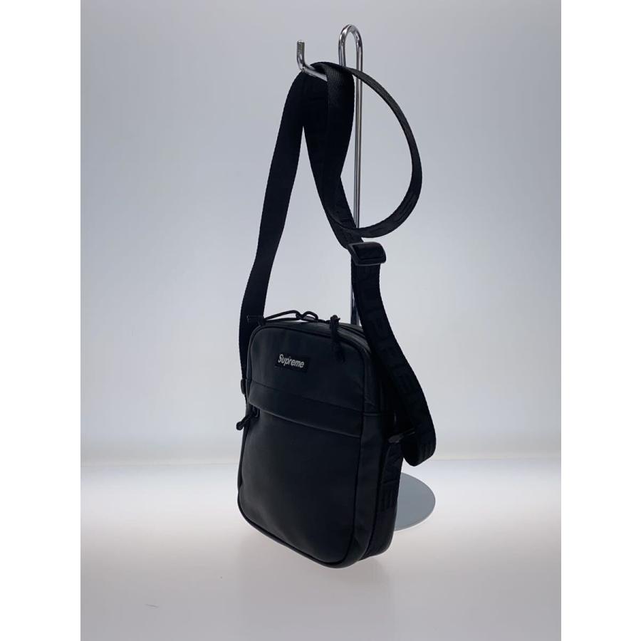 Supreme◇ショルダーバッグ/レザー/BLK/23FW/Leather Shoulder Bag