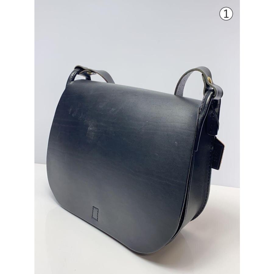 HERZ◇ショルダーバッグ/レザー/BLK/無地/40th anniversary/使用感有