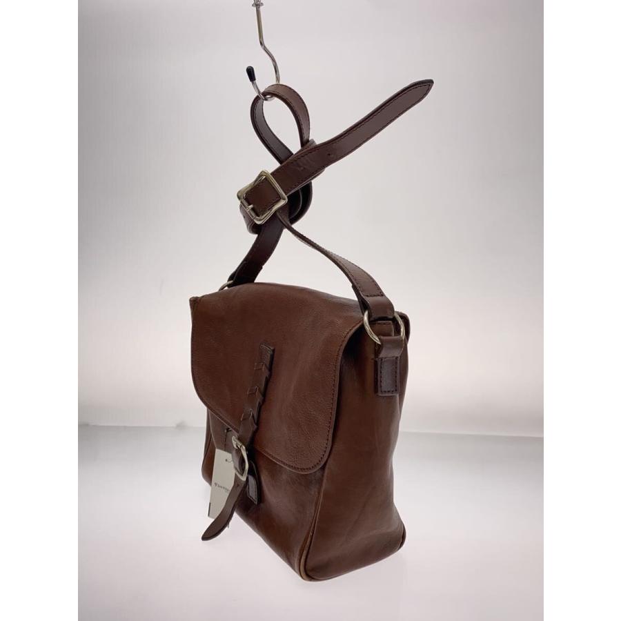 SOMES SADDLE◇ショルダーバッグ/レザー/BRW/無地 : セカンド