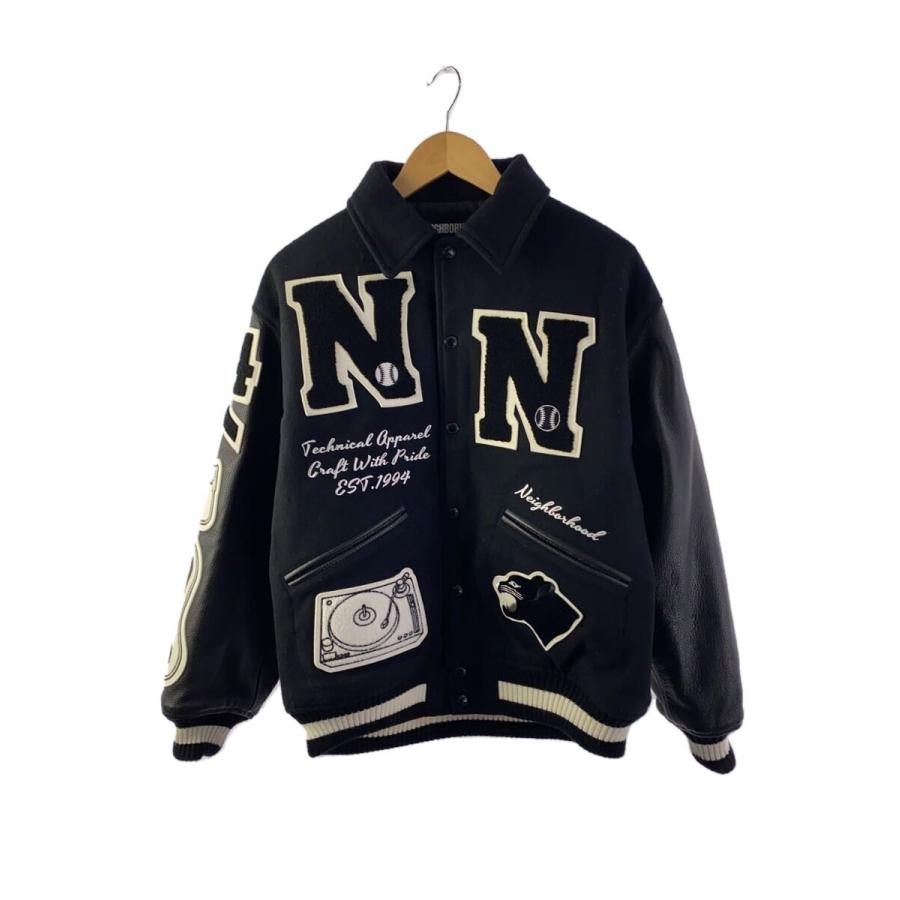 NEIGHBORHOOD◇スタジャン/M/ウール/BLK/222SZNH-JKM03 : セカンド