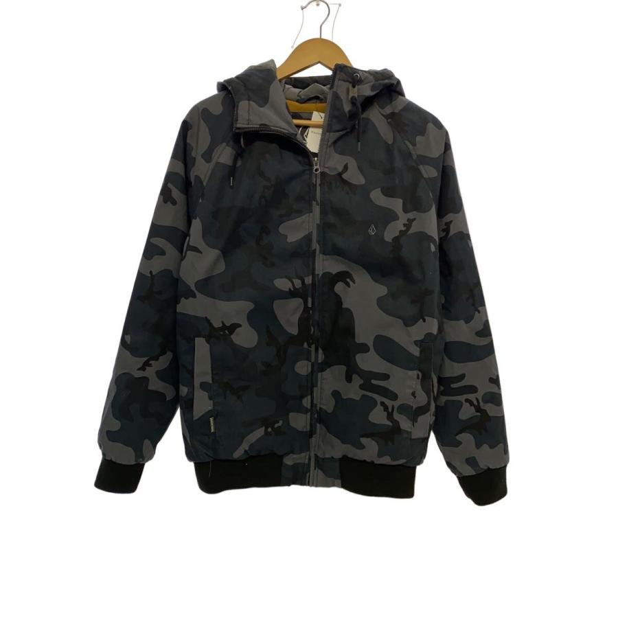 VOLCOM◇迷彩フードジャケット/ナイロンジャケット/M/ナイロン/NVY