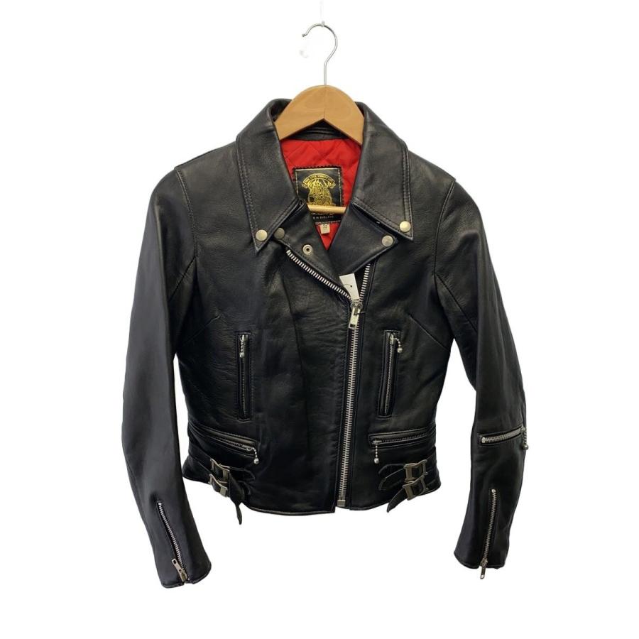 666 Leather Wear◇80s/死神タグ/イングランド製/ダブルライダース