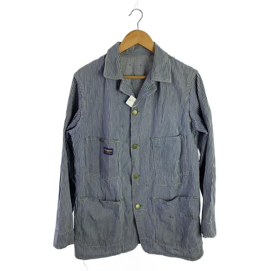 OshKosh◇50sカバーオール/コットン/WHT/ストライプ : セカンド