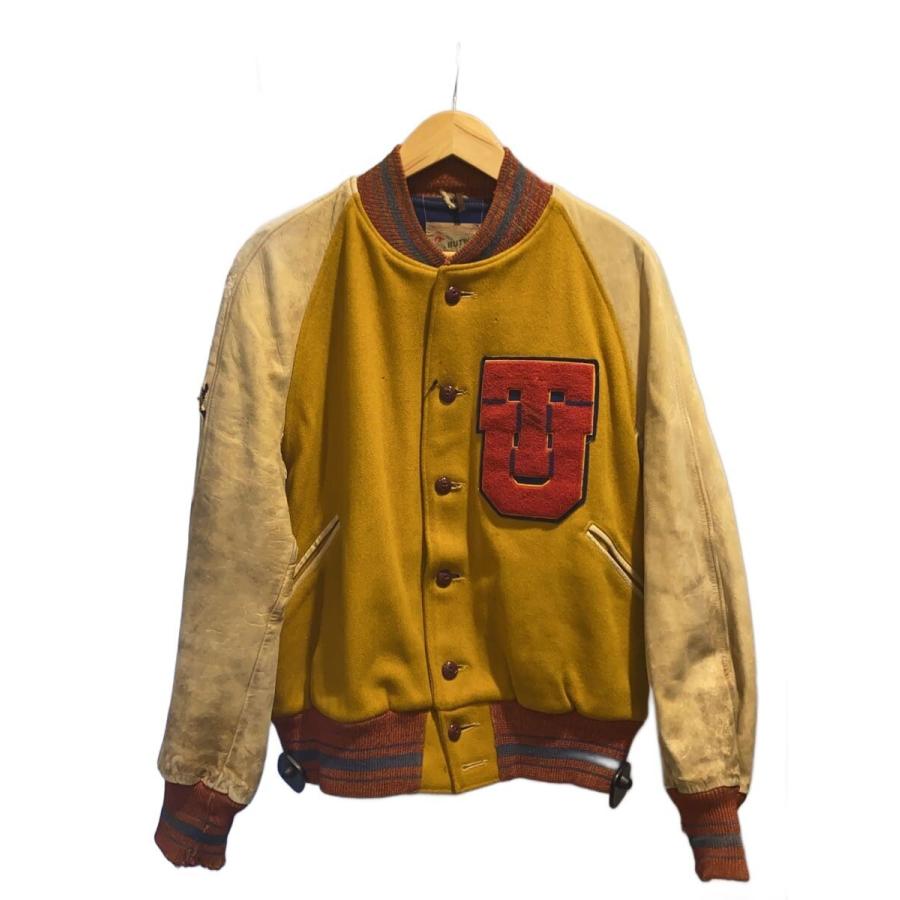 BUTWIN◇Vintage/50s/Lettered Jacket/ボタスタ/スタジャン/SIZE