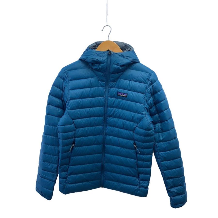 patagonia◇ダウンセーターフーディー/S/ナイロン/BLU/無地/84702