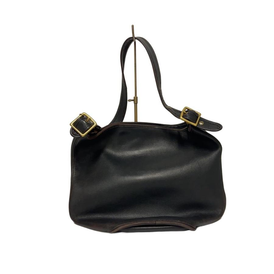 COACH◇オールドコーチ/バケツショルダーバッグ/レザー/BLK/9085