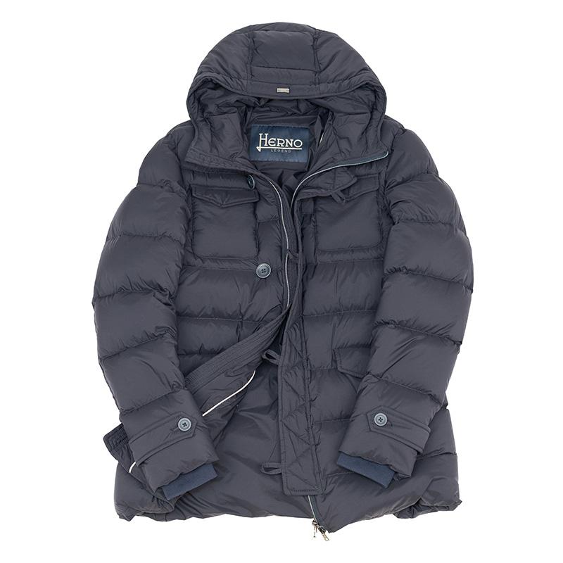 HERNO（ヘルノ） L'ESKIMO 超軽量 ネイビー フーデット ダウン