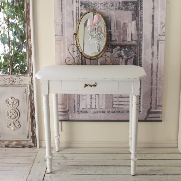 ドレッサー アンティーク調 ミラー付き ホワイト フランス 輸入家具