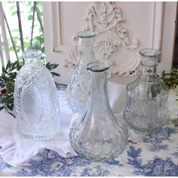 SALE30%OFF) フラワーベース ガラスベース 花瓶 アンティーク風