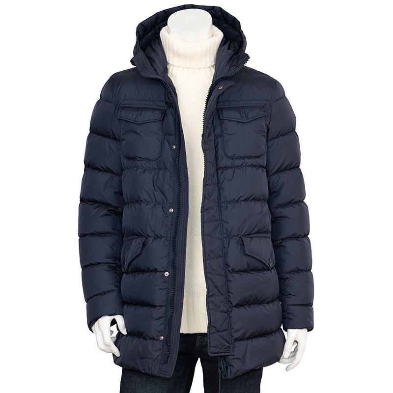 HERNO（ヘルノ） ネイビー フーデット 4ポケット POLAR-TECH ダウン