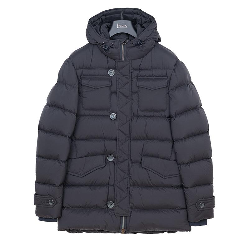 HERNO（ヘルノ） L'ESKIMO 超軽量 ネイビー フーデット ダウン