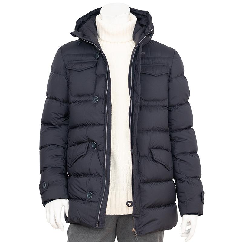 HERNO（ヘルノ） L'ESKIMO 超軽量 ネイビー フーデット ダウン