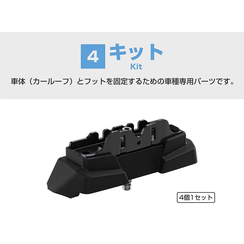 THULE スーリー メルセデスベンツ Aクラス（W176） ルーフキャリア 4点