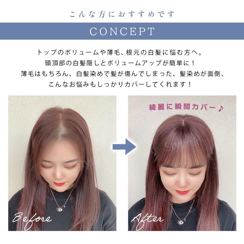 人毛 前髪ウィッグ トップピース ヘアピース 100％ ウィッグ 人毛