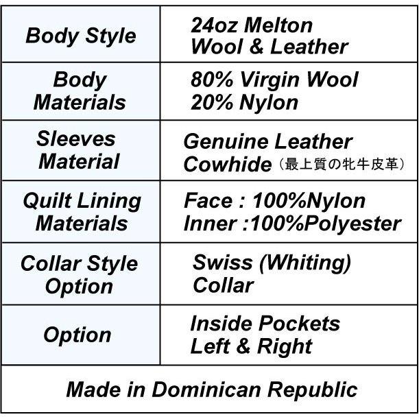 DeLong（デロング） ネイビー/ナチュラル 無地 スタジャン : stajum