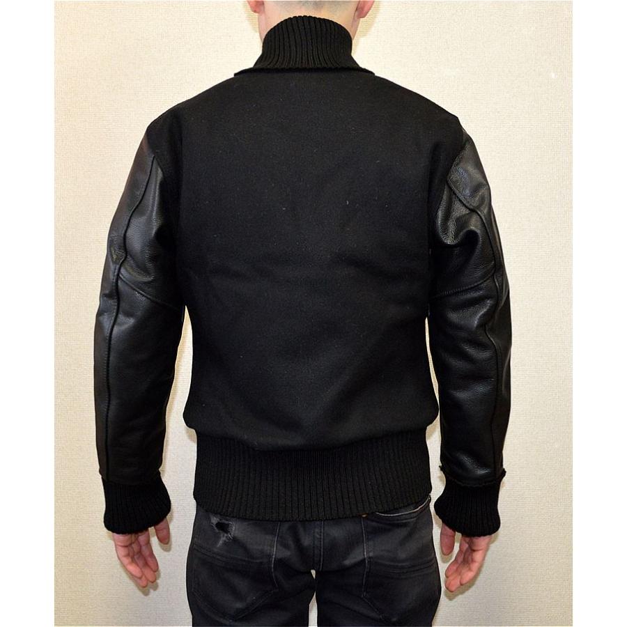 DeLong（デロング） オールブラック 無地 スタジャン DeLONG AWARD