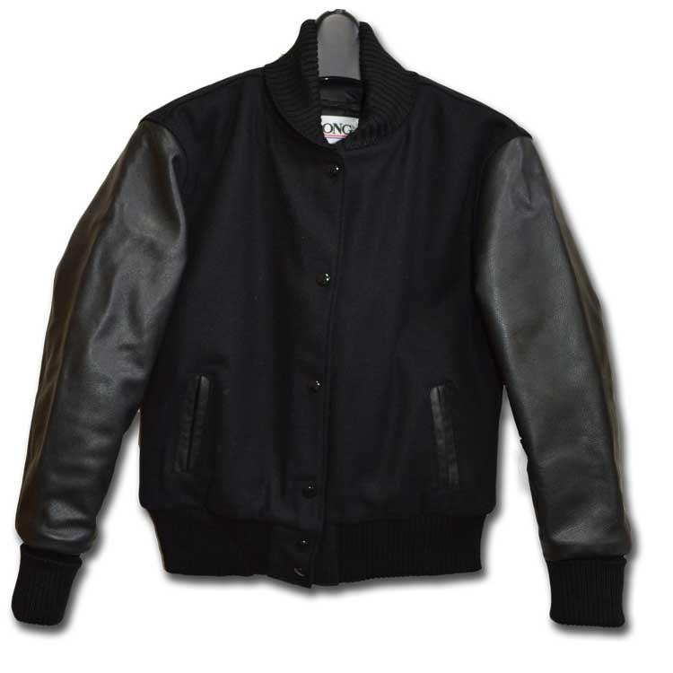 DeLong（デロング） オールブラック 無地 スタジャン DeLONG ALLBLACK