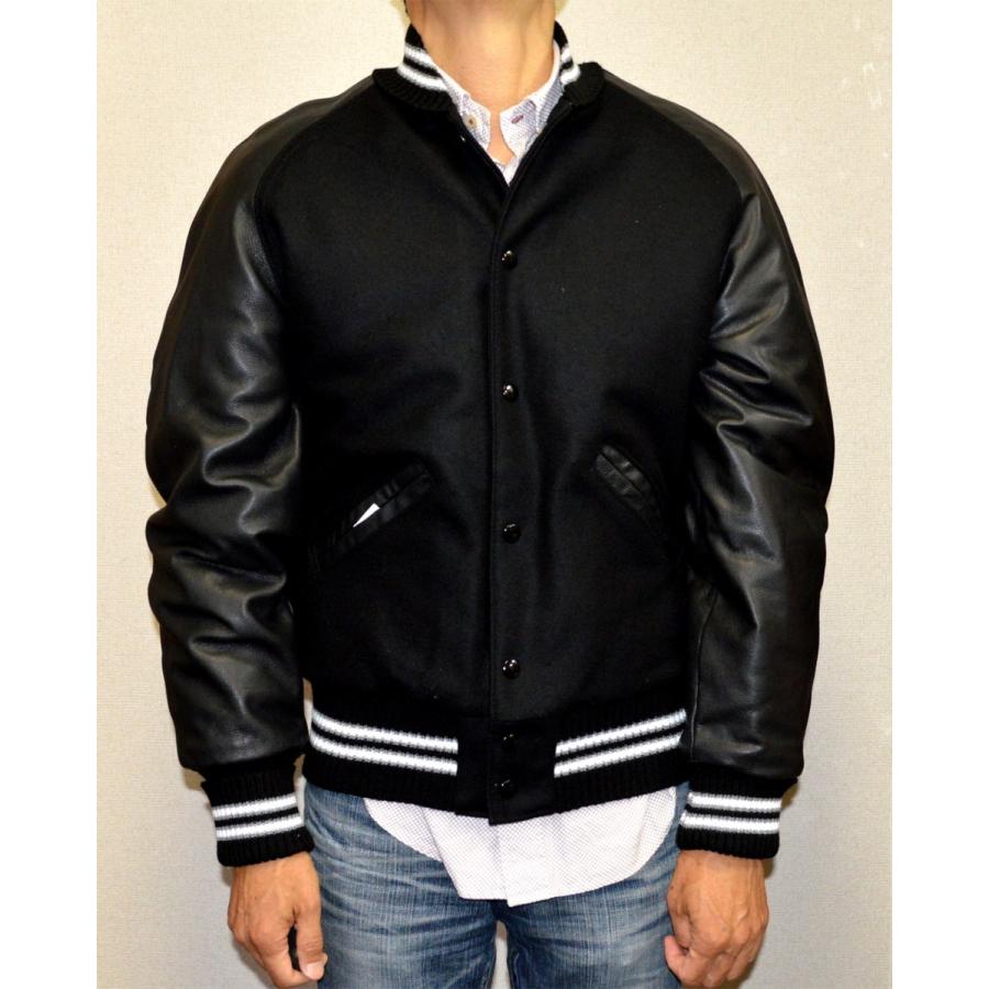 DeLong（デロング） ブラック/ブラック ラグラン袖 無地 DeLONG AWARD