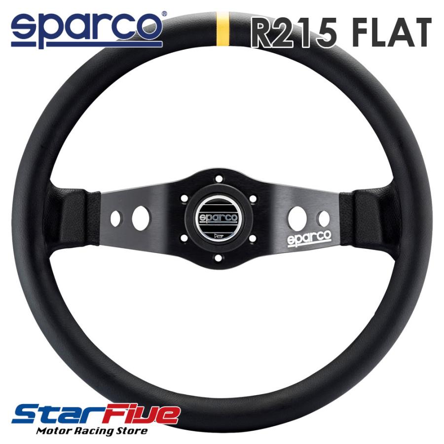 sparco スパルコ ステアリング R215 FLAT レザー LEATHER 350mm Sparco