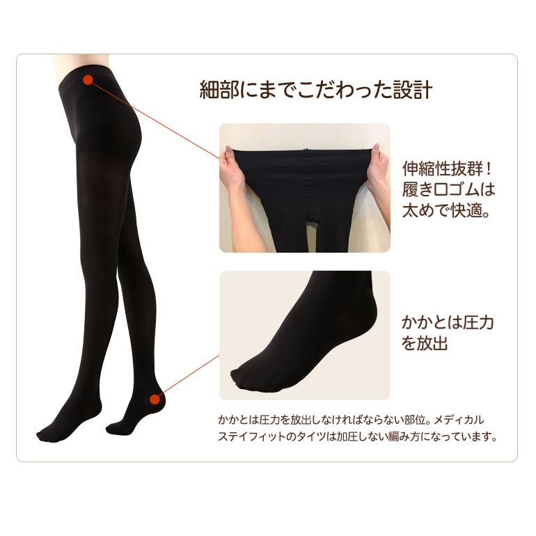 メディカルステイフィット 段階式着圧 着圧 タイツ ストッキング