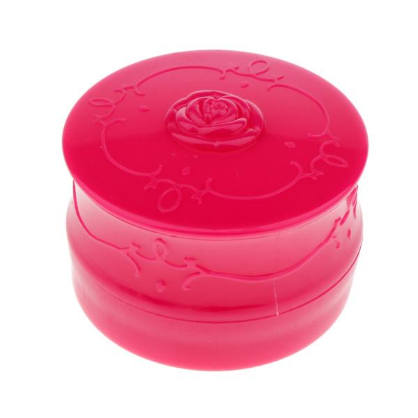 旅行空の化粧ルースパウダーコンテナケースパフシフターローズレッド
