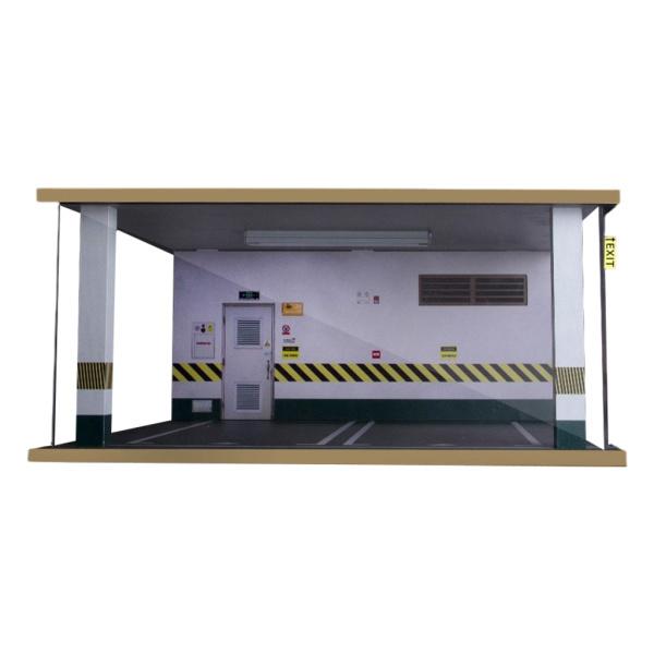 1:18ジオラマ駐車場ダブルガレージ（120LEDライト付き） : STKショップ