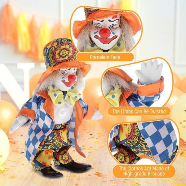 磁器人形 ピエロ人形 16センチ ピエロドールモデル 置き物 インテリア