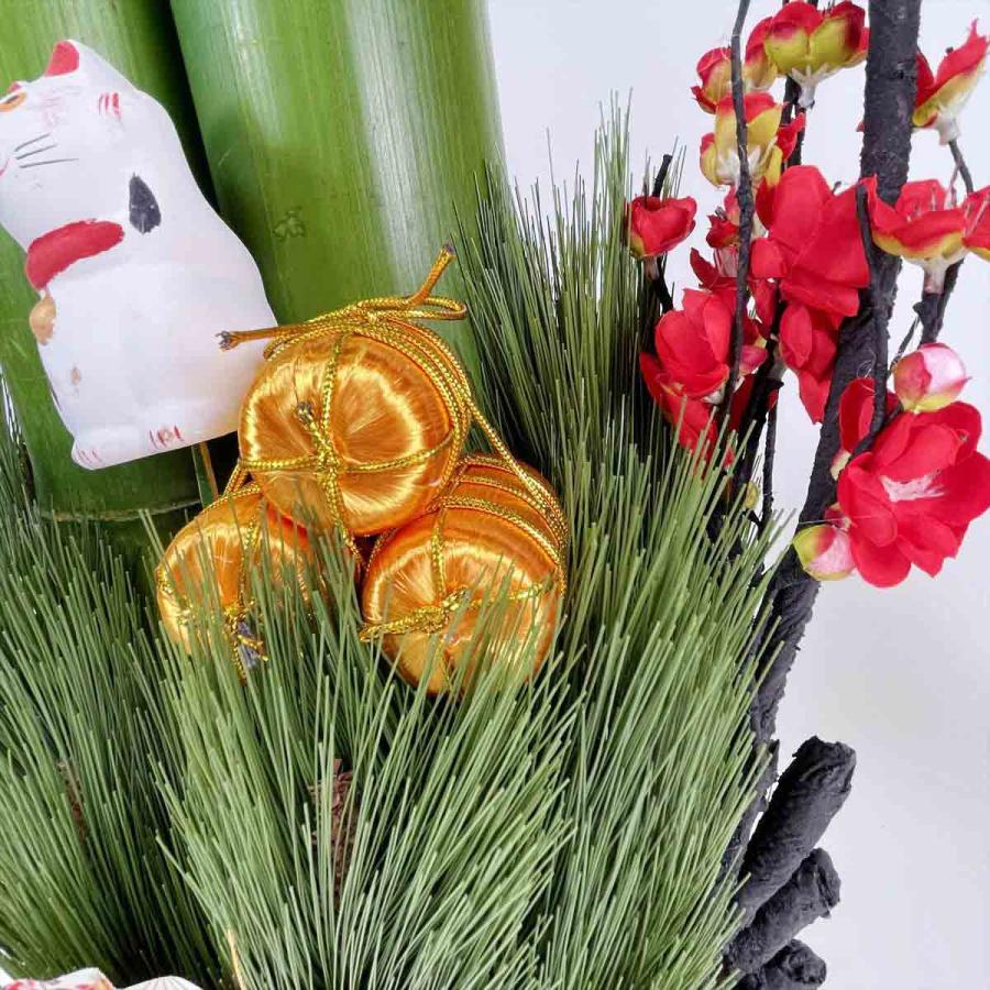 ストア・エキスプレス 門松 正月飾り 造花 門松作り_彩竹門松 高さ90cm