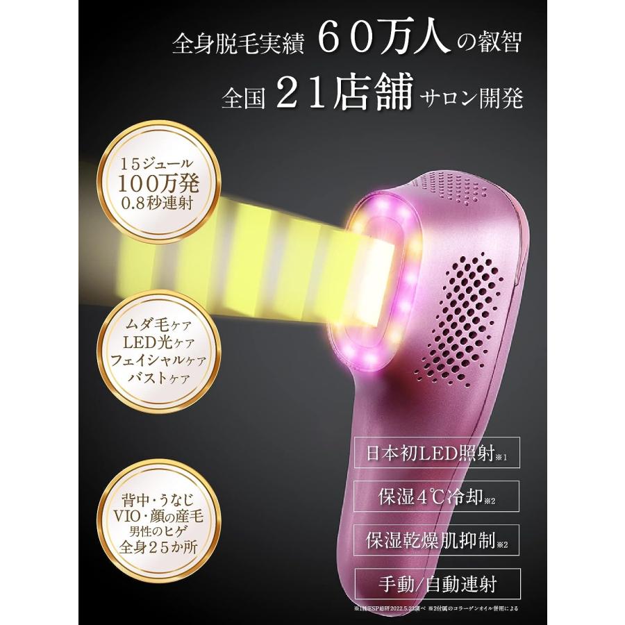 LEDラバー コラーゲン脱毛LV 家庭用脱毛器 15ジュール高出力 2℃冷却