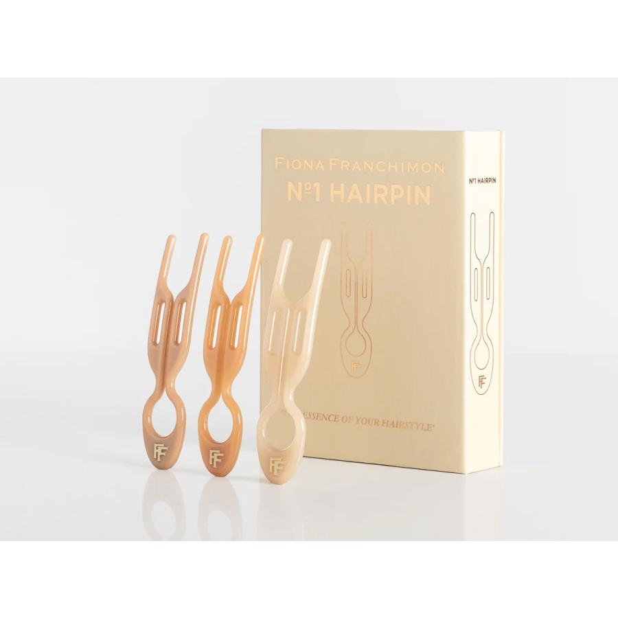 フィオナ フランシモン ヘアピン3色3本セット ベージュ キャメル ヘア