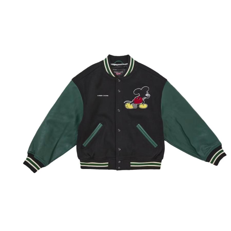 25FW Supreme Number (N)ine x Mickey Mouse Varsity Jacket