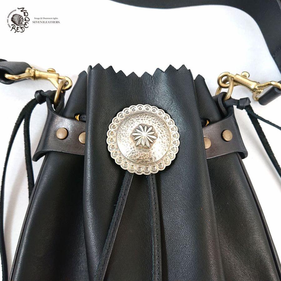 REDMOON（レッドムーン） ショルダーバッグ 巾着 グローブレザー 本革