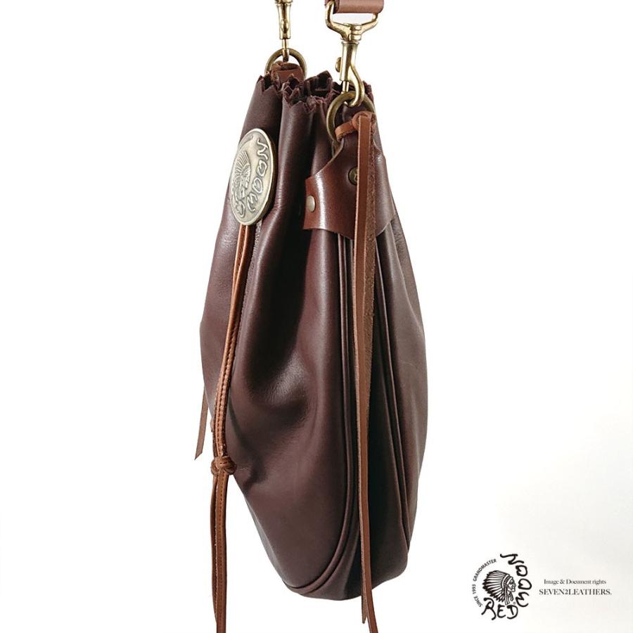 REDMOON（レッドムーン） ショルダーバッグ 巾着 グローブレザー 本革