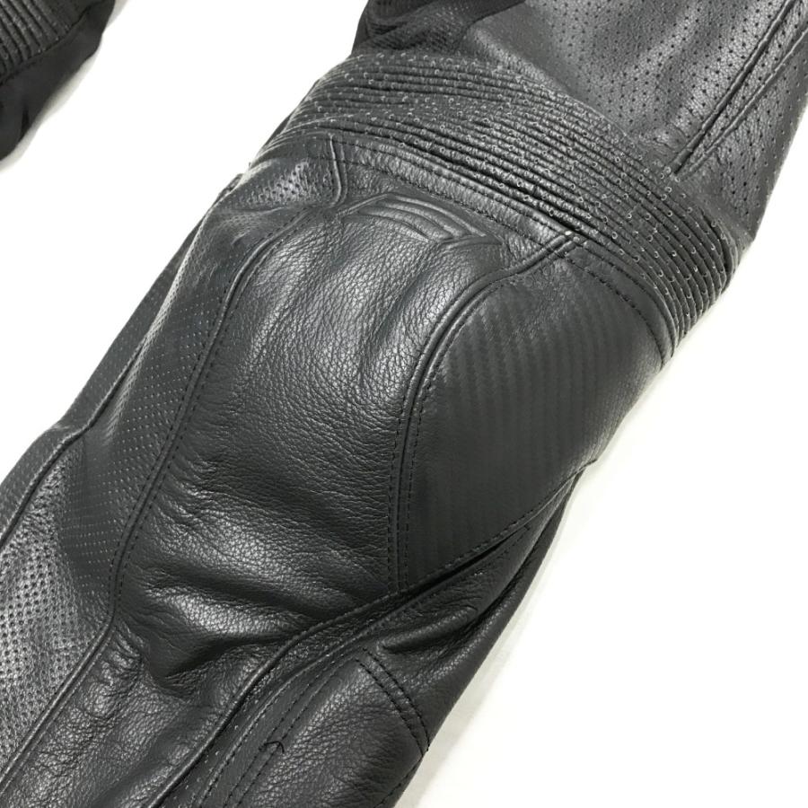 HYOD ヒョウドウ パンチングメッシュ レザーパンツ ブラック系 M