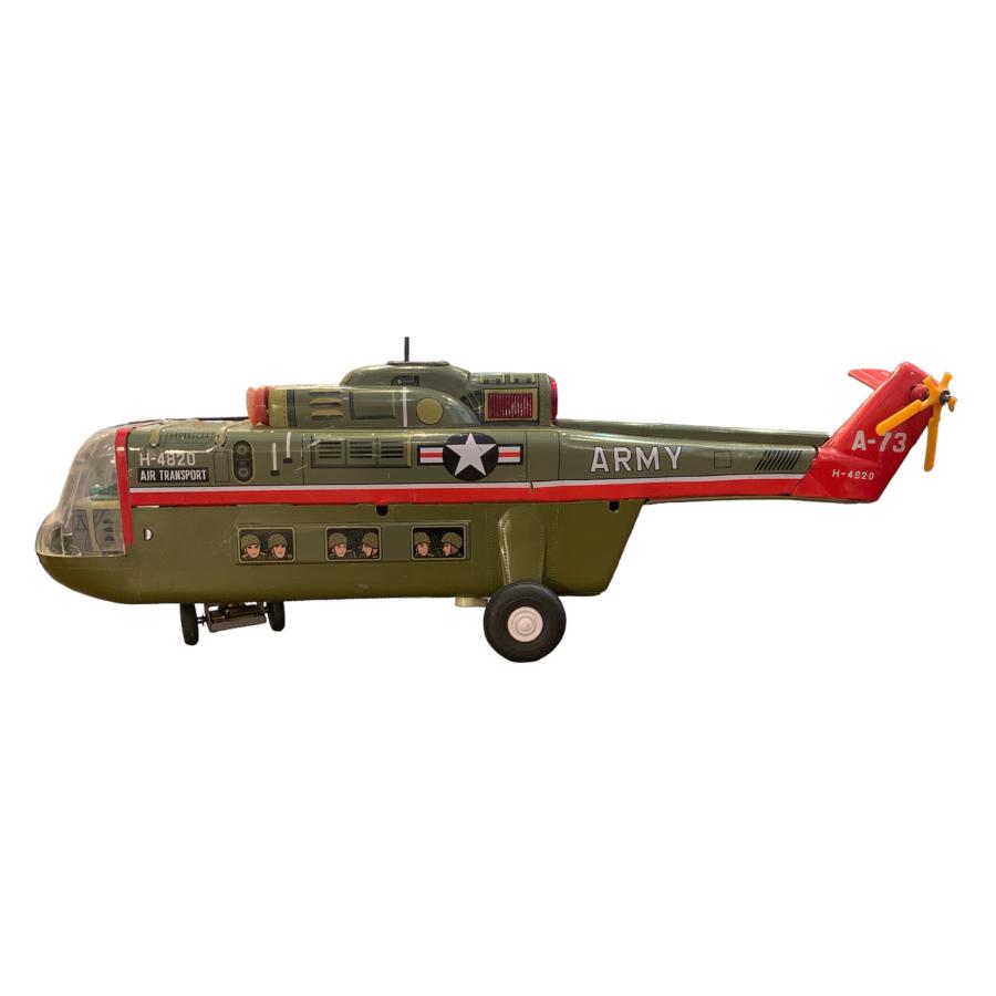 US ARMY 米軍ヘリコプターブリキ 日本製 H-4820航空輸送機 A-73 レトロ